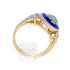 14k Gold With Diamonds & Blue Enamel.Jerusalem Cross